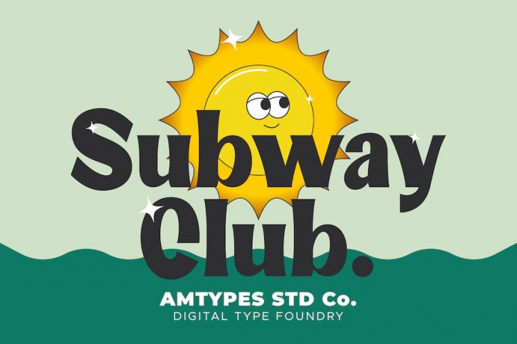 Subway Club - Display Font Font Download