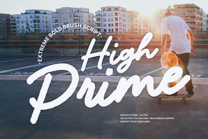 NCL HIGH PRIME - Bold Brush Font Font Download