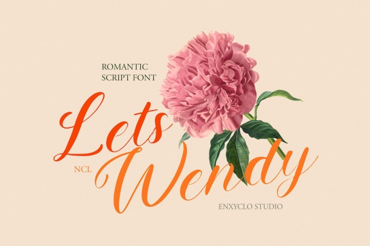 NCL LETS WENDY - Romantic Script Font Download