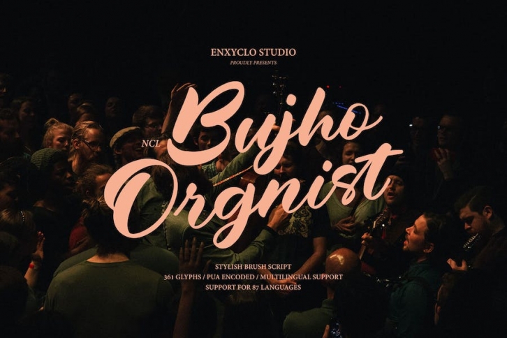 NCL BUJHO ORGNIST - Brush Bold Script Font Font Download