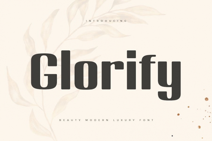 Glorify - Beauty Modern Luxury Font Font Download