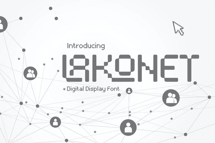 Lakonet - Digital Display Font Font Download