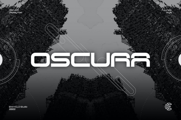 OSCURA - Futuristic Cyberpunk Display Font Font Download