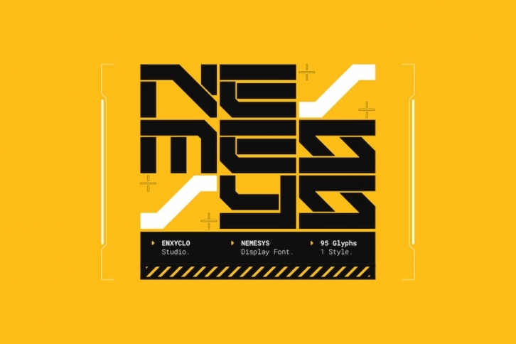 NEMESYS - Futuristic Cyberpunk Font Font Download
