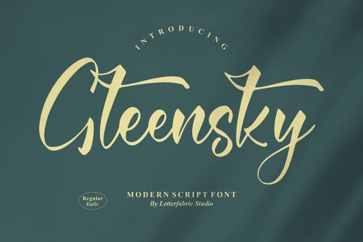 Gleensky Modern Script Font Font Download