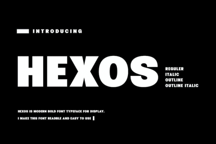 Hexos Bold and Strong Font Font Download