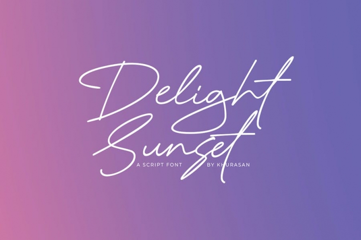 Delight Sunset Font Download