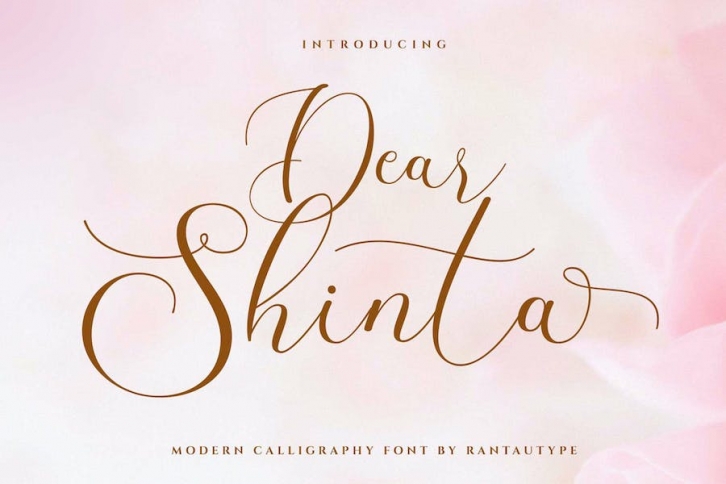 Dear Shinta Modern Calligraphy Script Font Download