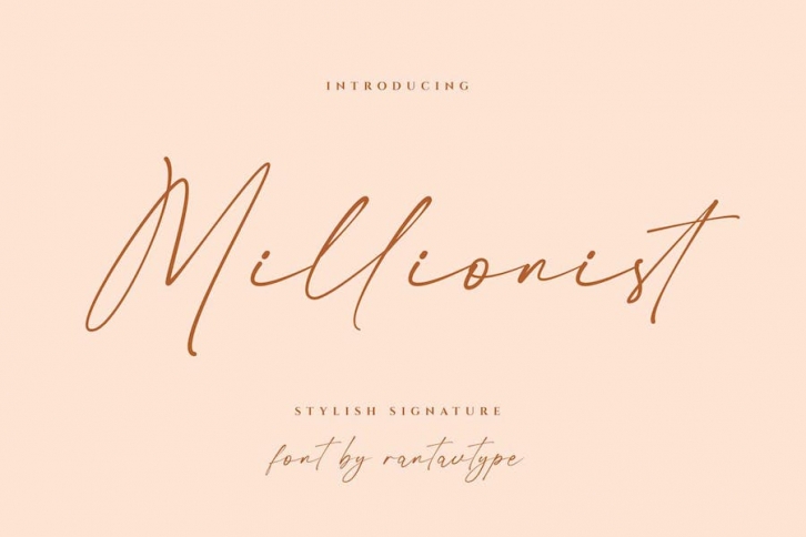 Millionist Elegant Signature Font Font Download
