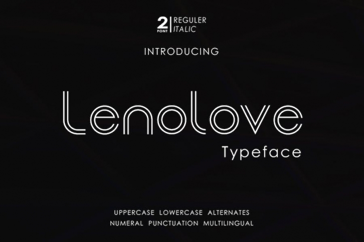 Lenolove Double Line Font Font Download