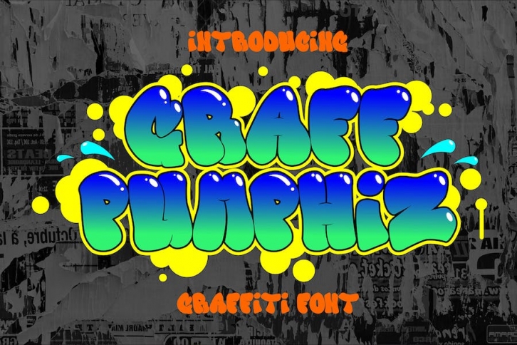 Graff Pumphiz - Bubble Graffiti Font Font Download