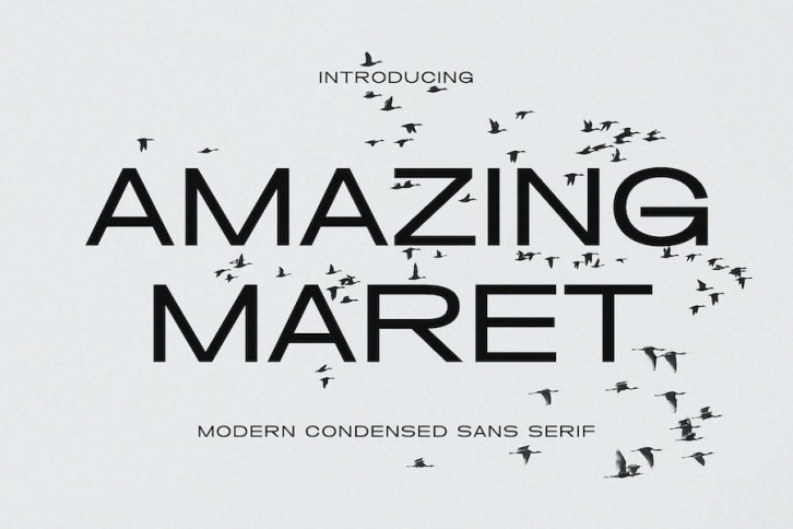 Amazing Maret - Modern Condensed Sans Serif Font Download