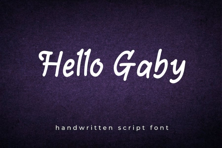 Hello Gaby - Handwritten Script Font Font Download