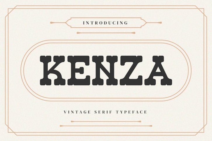 Kenza - Vintage Serif Font Font Download