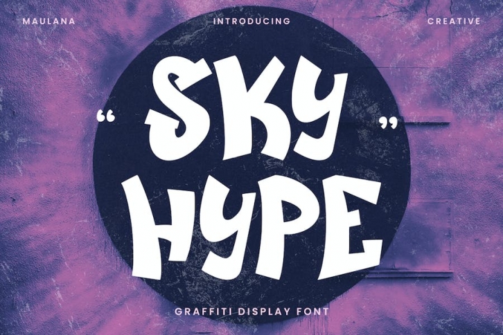 Sky Hype Graffiti Display Font Font Download
