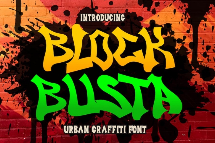 Block Busta - Urban Graffiti Font Font Download