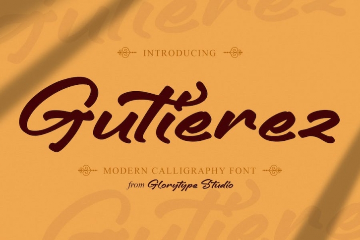 Gutierez Modern Calligraphy Font Font Download