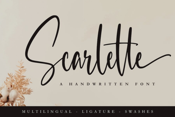 Scarlette - A Modern Handwritten Font Font Download