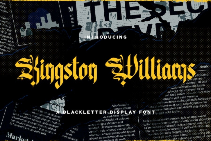 Kingston Williams - Blackletter Font Font Download