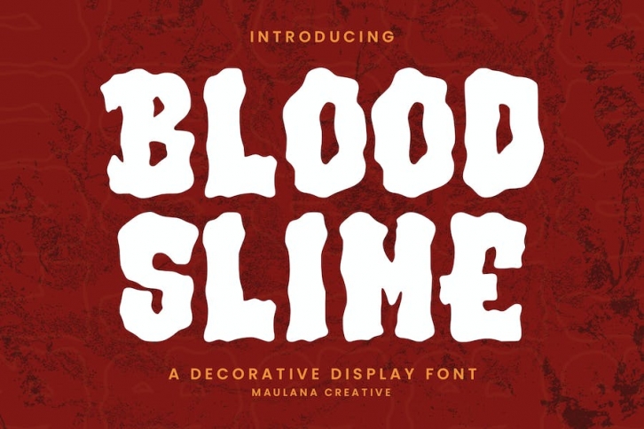 Blood Slime Decorative Display Font Font Download