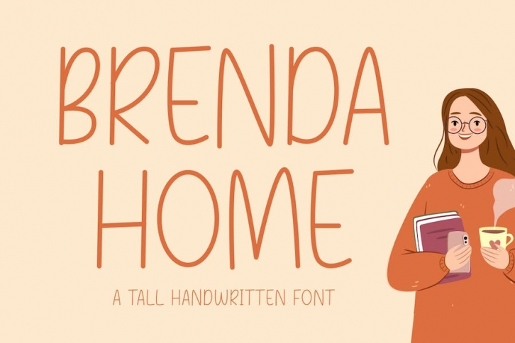 Brenda Home A Tall Handwritten font Font Download
