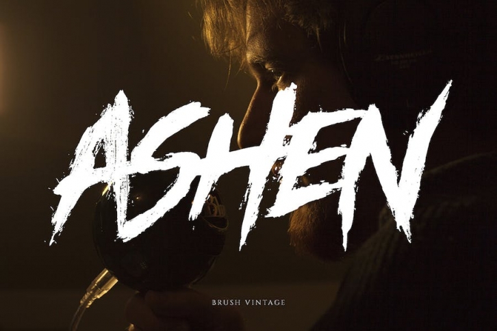 Ashen - Brush Vintage Font Font Download