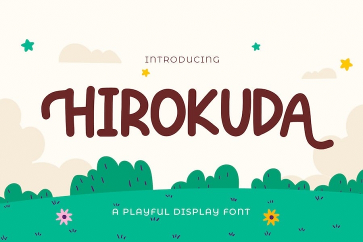 HIROKUDA - Playful Display Font Font Download