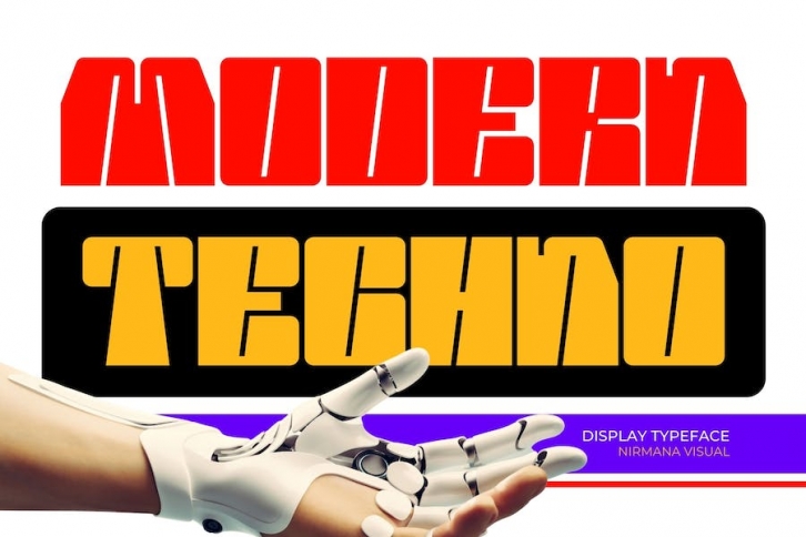 Modern Techno - Display Font Font Download