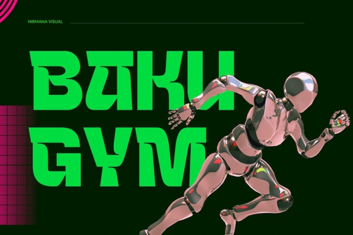 Baku Gym - Display Font Font Download