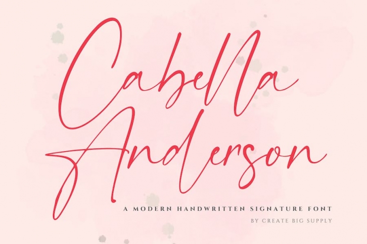 Cabella Anderson - Signature Handwriting Font Font Download