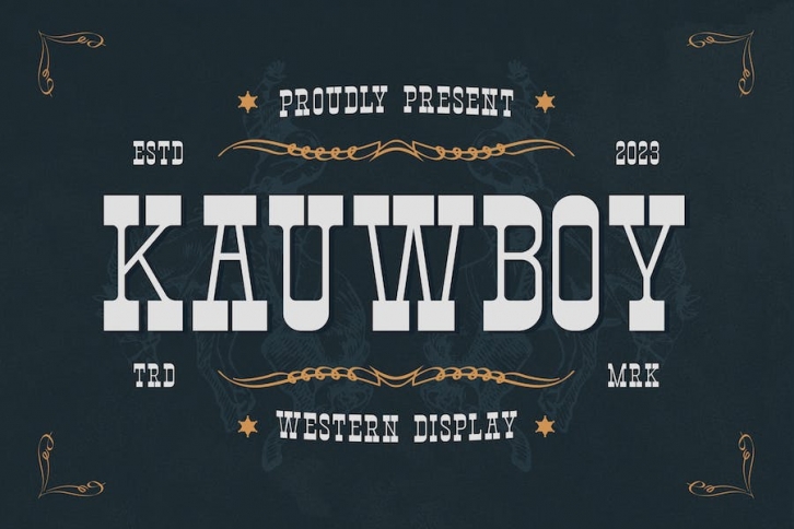 Kauwboy - A Western Display Font Font Download