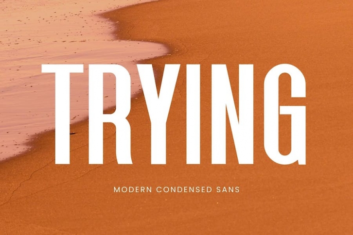 Trying - Modern Condensed Sans Font Download
