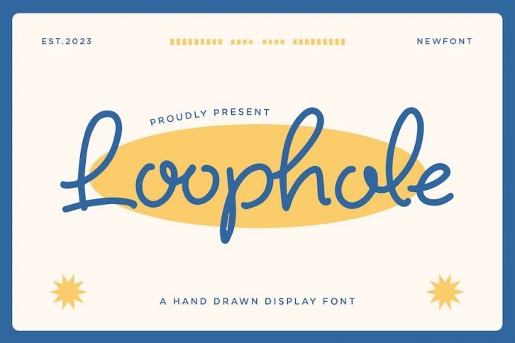 Loophole - A Hand Drawn Display Font Font Download