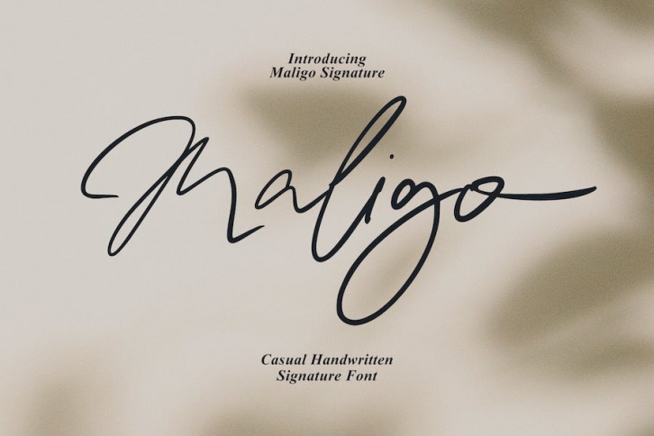 Maligo Signature Font Download