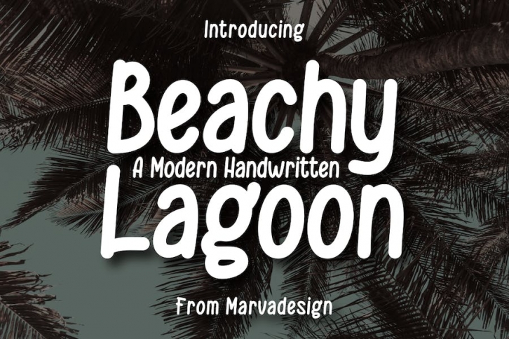 Beachy Lagoon - A Modern Handwritten Font Font Download