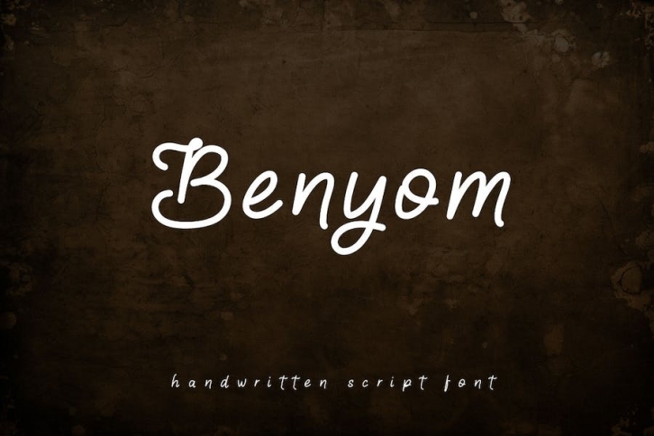 Benyom - Handwritten Script Font Font Download