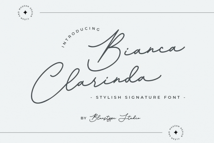 Bianca Clarinda - Signature Font Font Download