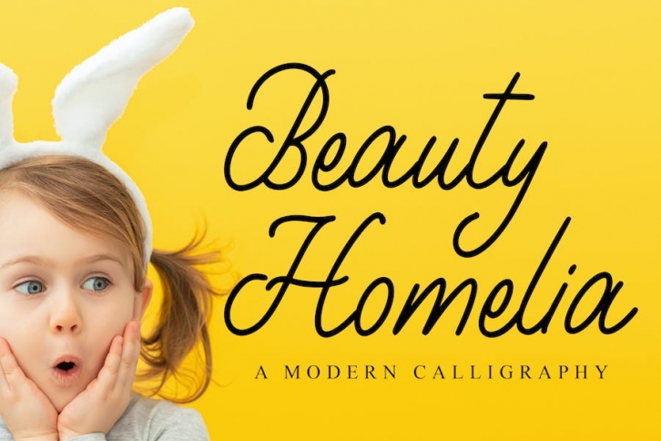 Beauty Homelia - Monoline Script Font Font Download
