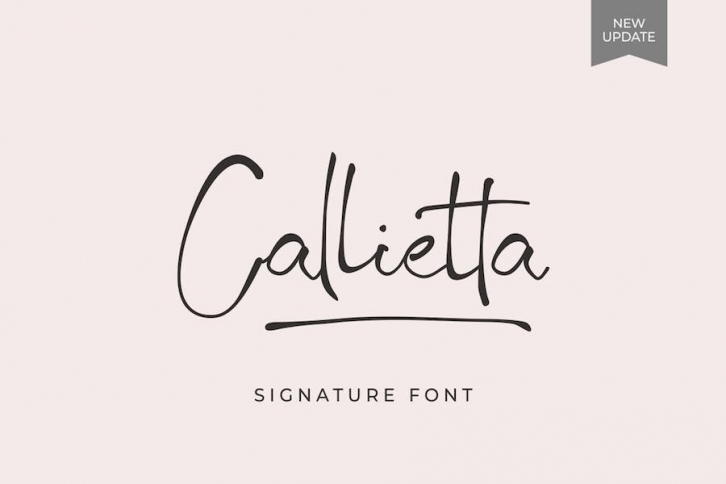 Callietta - handwritten font Font Download