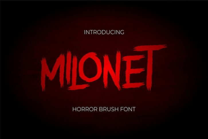 Milonet Horror Brush Font Font Download