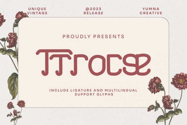 Ttrocse - Vintage Display Font Font Download