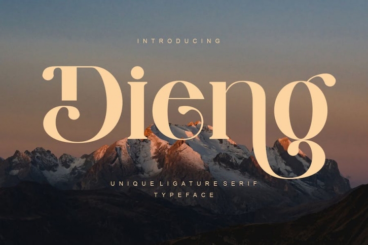 Dieng Unique Ligature Serif Typeface Font Download
