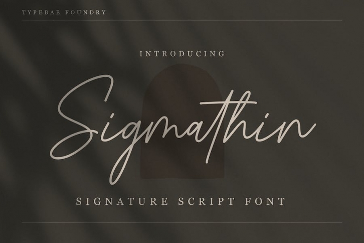 Sigmathin - Signature Script Font Font Download