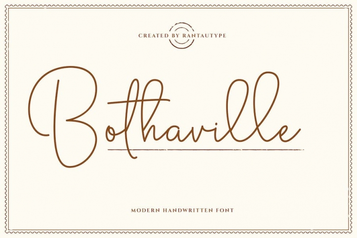 Bothaville Modern Handwritten Font Font Download