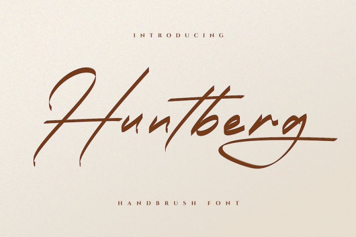 Huntberg Stylish Handdraw Font Font Download