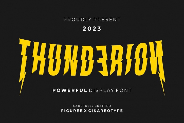 Thunderion - Powerful Display Font Font Download