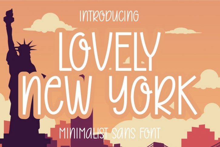 Lovely Newyork Font - Minimalist Sans Font Font Download