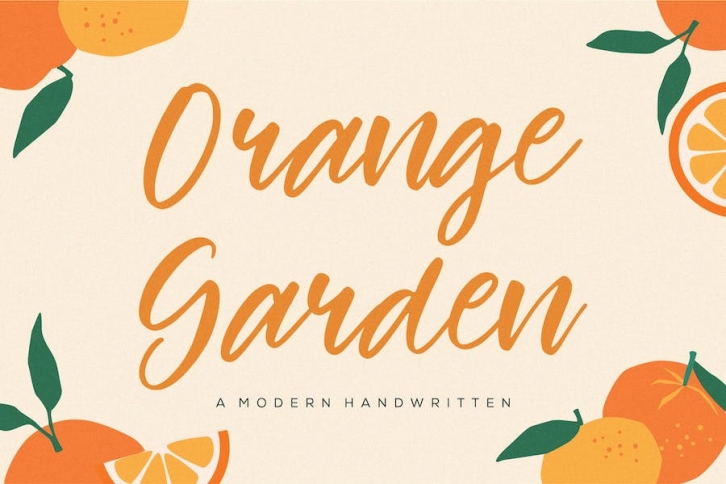 Orange Garden Handwriting Font Font Download
