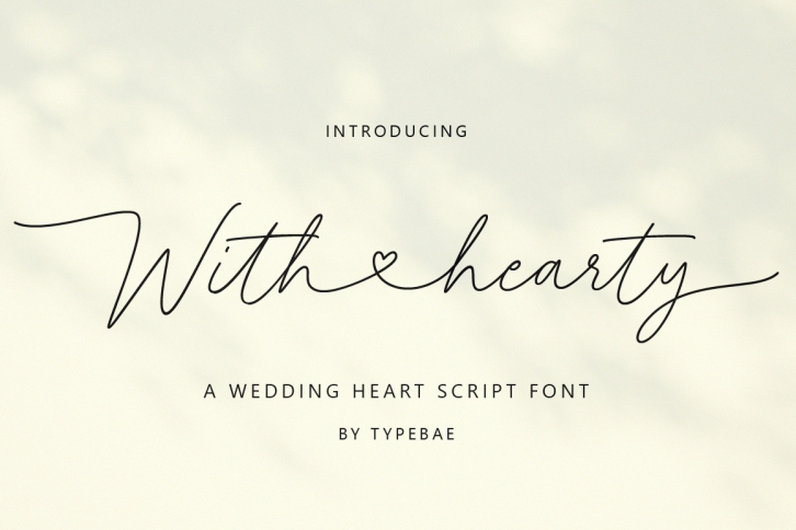 With Hearty Font Download
