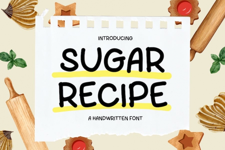 Sugar Recipe - Handwritten Font Font Download